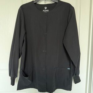 Ada Black Scrub Top with White Logo